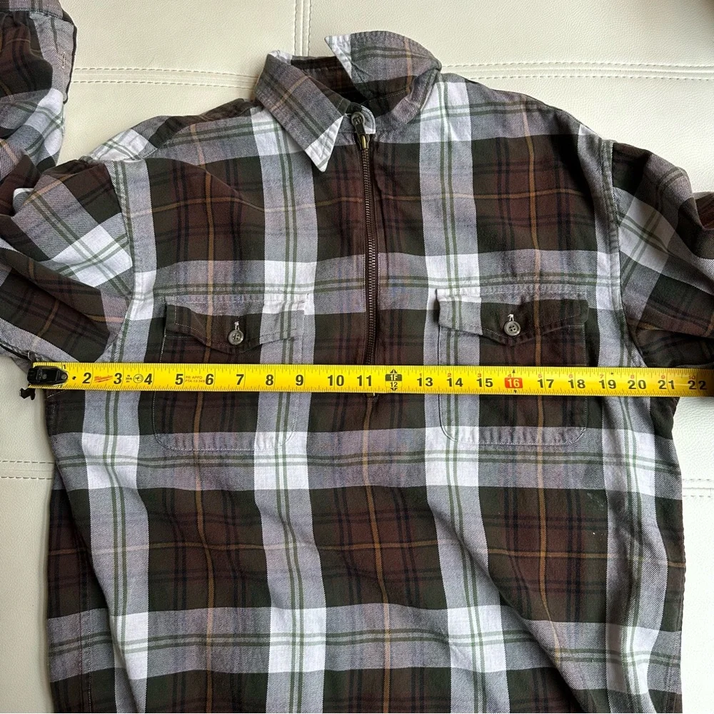 Ralph Lauren Womens Plaid Flannel 1/4 Zip Tunic Equestrian size medium - Picture 7 of 10